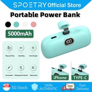 【SPOETRY】5000mAh Mini Power Bank Portable Mobile Phone Charger For iPhone Portable Power Bank Samsun
