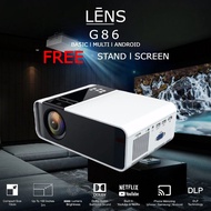 【Ready Stock】6000 lumens MONOZ G86 Projector FULL HD 1080P Android Mini Projector WIFI LCD A80 Protable Projector