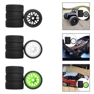 [qqnquv] 4 Pieces RC Wheels Tires DIY Accs Professional Spare Easy Installation Parts Sturdy 4 inch 