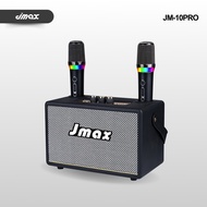 JMAX ลำโพงบลูทูธ รุ่น JM-10PRO แถมไมค์ลอย2ตัว ปรับเบสได้ ร้องคาราโอเกะ 30W BT/AUX/TWS/MICROPHONE