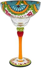 Colorful Printed Margarita Glasses - 270ml Elegant Champagne Coupe Cocktail Glasses for Parties, Bir