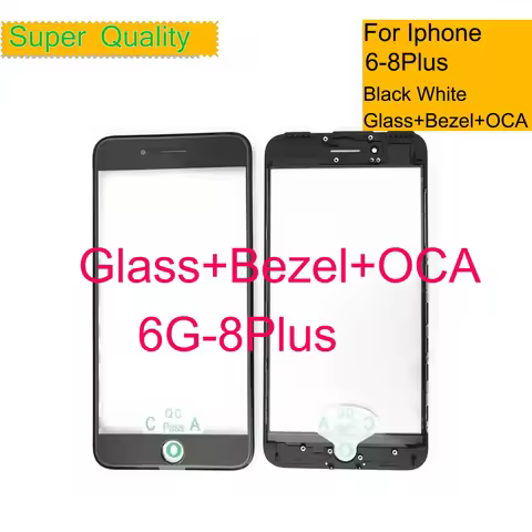 10Pcs/Lot For iphone 7 6S Plus Touch Screen Panel Front Outer Glass With Bezel Frame OCA For iphone 