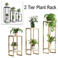 【MO】Plant Rack Plant Pot Plant Stand Flower Stand Metal High Flower Pot Stand Metal Garden Flower Stand Golden/White