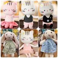 (Kaison) Bunny Rabbit Doll Soft Sugar Cute Rabbit & Cute Cat Doll Hadiah Mainan Budak Pillow Baby Gi