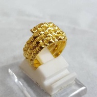 24k Gold Plated Sleser Bamboo Ring KNR.03Ja23y