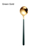 Stainless Steel Spoon Korean Style Spoon Household Exquisite Long Handle Spoon Soup Bibimbap Spoon