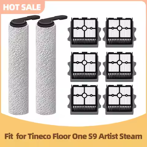Compatible for Tineco Floor One S9 Artist Steam Lay-flat Vacuum Brush Roller HEPA Filter Replacement