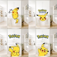 Popular Pikachu Glass Sticker Glass Film Cartoon Bathroom Toilet Static Sticker, Frosted Material Co