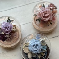 永生花盅 玻璃盅罩 永生花藝 恆星花 永生花 不凋花 乾燥花