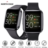 NORTH EDGE Q23 Jam tangan pintar lelaki BP/HR/O2 kalis air ip67 Waterproof Calculator  Smart Watch M