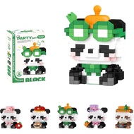 5 Sets Mini Panda Building Blocks for Kids Adults Mini Panda Building Blocks Cute Micro Building Blo