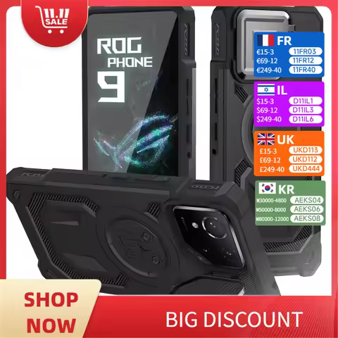 HARUINO For Asus ROG Phone 9 Pro/ROG8 Pro Phone Case Lens Protection Bracket ROG Phone 8 9FE Armor A
