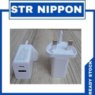1 Type-C + 1 USB Port Charger 3 Pin UK Mains Wall Plug Adapter
