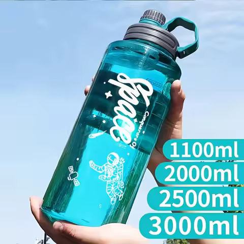 2L 3L Large Capacity Sport Water Bottle With Filter Eco-Friendly Plastic Water Cup Portable Fitness 