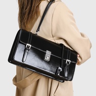 Black Elegant Channel Bag For Women Korean Fashion Shoulder Bag Mini Sling Bag Aesthetic Crossbody H