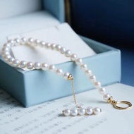 平衡木 天然海水珍珠 18k金手鏈手鐲手環