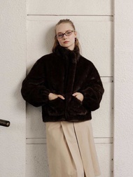 LOSA FUR (Cream•Brown) JACKET เสื้อแจ็คเก็ตขน