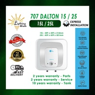 707 DALTON 15L/ 25L Storage heater / Blue Enamel Coated Tank / Blue Enamel Heating Element / Thermal Cut Off