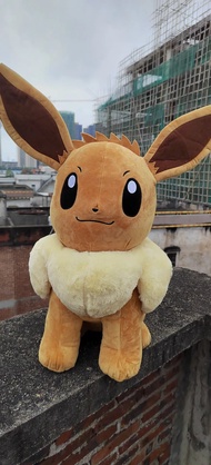 Original Japanese Anime Pokemon 60Cm Large Sitting Eevee Plush Toys Dolls Childrens Birthday Presen