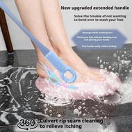 Foot Scrubber Brush Long Handed Exfoliating Feet Cleaner Bathroom Care Easy Use To Feet Cod B9m4