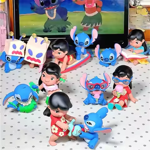 TOPTOY Stitch Happy Daily Series Blind Box Lilo&Stitch Anime Figures Surprise Box Toys Cute Desk Dec