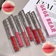 Gege Bear Matte Lipstick, 2-Headed Lipstick and Long-lasting Gege Bear Lip Gloss, Hot Trend