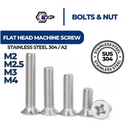 Exp (1PCS) Phillips Machine Screw Stainless Steel 304 Flap Head CSK M2 M2.5 M3 M4 JIS B1111