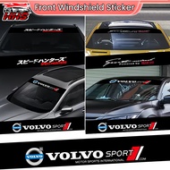 Volvo Car Front Windshield Sticker Sunshade Black Decorative Pull Flower Stickers For Volvo V60 XC60