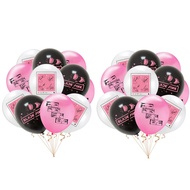 【A VOGUE】 Blackpink Birthday Party Decoration JISOO JENNIE ROSÉ Lisa Balloons Pull Flag Cake Card B
