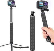 TELESIN Selfie Stick ขาตั้งกล้อง,35.5 ''คาร์บอนไฟเบอร์กันน้ำน้ำหนักเบา Extension Pole Monopod สำหรับ GoPro Max Hero 11 10 9 8 7 6 5 4, DJI Action 2 3, Insta360 One R RS,หนึ่ง X2 X3และกล้องแอ็คชั่นอื่นๆ