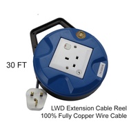 [ 1 UNIT ] LWD Extension Cable Reel 100% Fully Copper Wire Cable Box Round - 30 Feet long CBS 2310