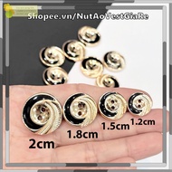 Luxury 2-Button Plastic Shirt Set, Many Sizes 1.2cm, 1.5cm, 1.8cm, 2cm, garment accessories