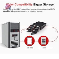 6Bay 2.5Inch SATA SSD HDD Enclosure Mobile Rack/Enclosure Hard Disk Enclosure Rack Data Storage for 
