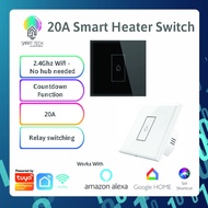 SMART TECH® Tuya Smart Wifi or Zigbee Water Heater Switch Boiler 20A , White or Black