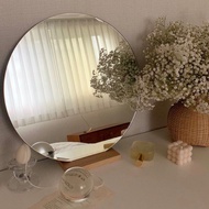 40 cm Circle Wall Mirror + Wooden Support Aesthetic Mirror/ Round Mirror Wall Mirror/