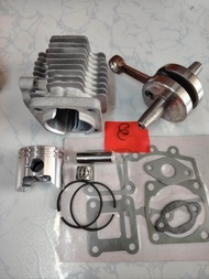 เสื้อสูบตัดหญ้า 411 ลูกโต 44 มิล ครบชุด(เสื้อ44/12+ข้อกลม+ปะเก็น)