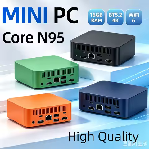 2026 Mini PC 16GB RAM 1/2TB SSD Intel Core N95 Small Pocket Computer WIFI6 BT5.2 4K Desktop PC Gamin