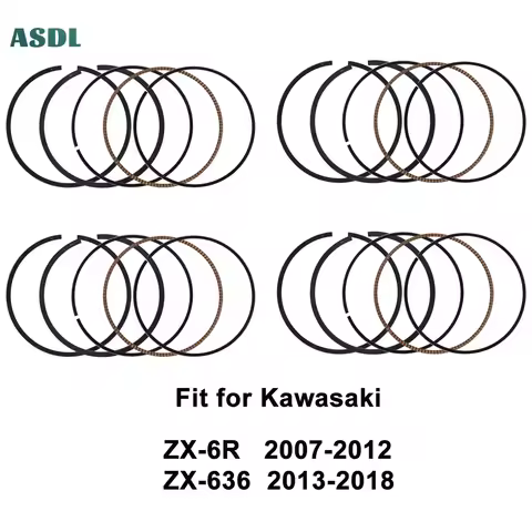 Motor Engine 1/4 Cylinder Piston Rings Kit 67mm STD for Kawasaki ZX-6 ZX6 ZX-6R 2007-2012 ZX-636 201
