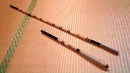 收藏品日本製竹竿掛玉柄一本物 竿架架竿玉網鯽魚福壽釣台SHIMANO-DAIWA