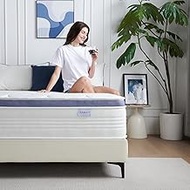 Dourxi Queen Mattress, 12 Inch Hybrid Queen Size Memory Foam Mattress in a Box, Individually Pocket Spring for Pressure-Relief and Supportive, Non-Fiberglass Mattressess - Medium