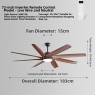 QIANQI | Powerful Variable Speed Silent Ceiling Fan Light 72 Inch