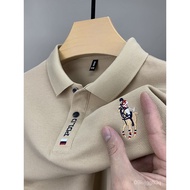 【Ensure quality】Summer BrandpoloShirt Men's Lapel Cotton Short SleeveTT-shirt Loose-Fitting plus Size Half-Length Sleeve