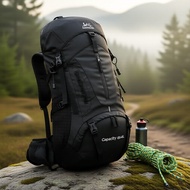 65+5L Waterproof Trekking Rucksack, Large-Capacity Multi-Compartment Hiking Backpack with Hip Belt B