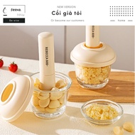 Glass hand-held garlic and chili mortar with mini mortar and pestle