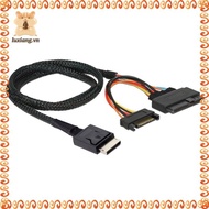 [luxiang.vn] Gen 4 Oculink SFF-8611 4I to PCIe SFF-8639 U.2 NVMe with SATA 15P Male Power Server Cab