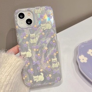紫色花小猫苹果16手机壳iPhone15promax13/12/14XR高级17耐脏Purple Flower Kitten Apple 16 Phone Case iPh20260520