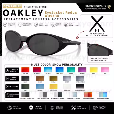 Xyqrenrr Polarized Replacement Lens fit Oakley Eye Jacket 1.0/Eye Jacket Redux OO9438 Sunglass-Anti-