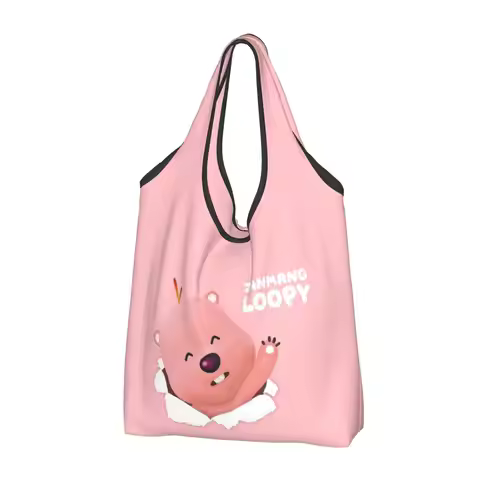Custom Zanmang Loopy Shopping Bag Women Portable Big Capacity Groceries Cartoon Shopper Tote Bags