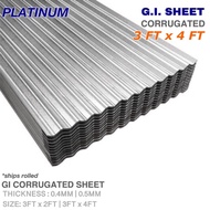 ✔ ► ◆ ◑ ◈ ♗ 3FT x 4FT | GI CORRUGATED SHEET | Yero  Galvanized Iron Roofing | 0.4MM  0.5MM