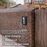 LED Solar House Number Plaque Light Garden Solar Powered Address Sign Lamp IP55 Waterproof SHOPSKC34